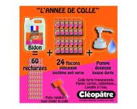 Colle transparente cleopatre sans solvant base eau         classpack 24 flacons 80g 5kg  colle transparente + 1 pompe