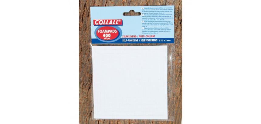 Pastille adhesive innspiro mousse double face effet 3d   objets legers 50x50x2mm etui  de 400 unites