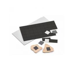 Aimant adhesif faibo pour magnets pastilles             predecoupees 20x20mm planche  de 50 pastilles