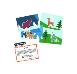 Bon point cleopatre images animaux dessines 9x14cm lot   de 48 unités