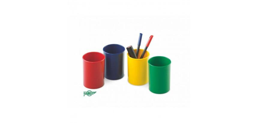 Pot a crayon faibo polystyrene resistant         7.8x10cm coloris jaune opaque