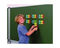 Supports et tableaux magnetiques cartes nombres    magnetiques de 1 a 9 000 4    couleurs differentes 40