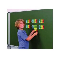 Supports et tableaux magnetiques cartes nombres    magnetiques de 1 a 9 000 4    couleurs differentes 40