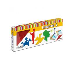 4 tangrams bois cayro casse tete forme puzzle geometrique de 1 a 4 joueurs
