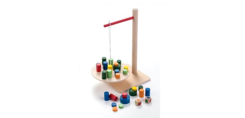 Jeu d adresse cayro balancing game 1 support en bois 42     blocs et 2 des 1 a 6 joueurs