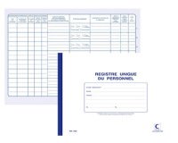Registre Unique d'inscription du personnel et des stagiaires Elve 1464, 21 x 29,7 cm, 34 pages