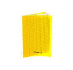 Lotde 10 cahiers cambridge polypro jaune indechirable et lavable papier velin extra    24x32 cm piqure 80g seyes 80g