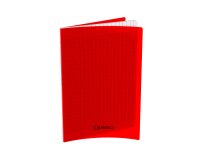 Lot de 10 cahiers cambridge polypro rouge indechirable et lavable papier velin extra    24x32 cm piqure 80g seyes 80g