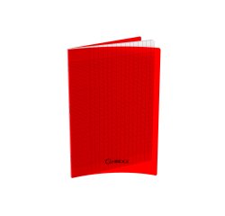 Lot de 10 cahiers cambridge polypro rouge indechirable et lavable papier velin extra    24x32 cm piqure 80g seyes 80g