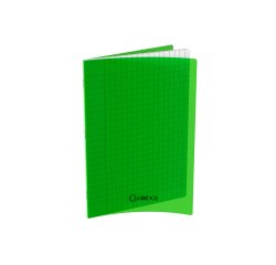 Lot de 10 cahiers cambridge polypro vert  indechirable et lavable papier velin extra    24x32 cm piqure 80g seyes 80g