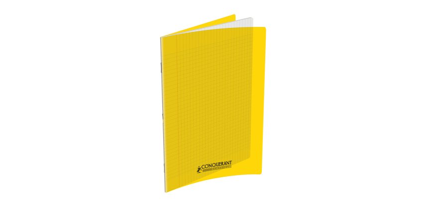Cahier conquerant poplypropylene  indechirable  et lavable papier velin extra 24x32 cm 60 pages seyes
