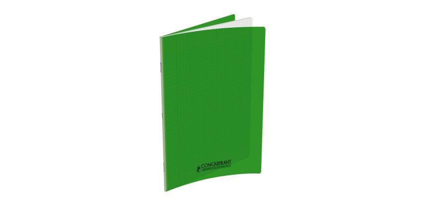 Cahier conquerant poplypropylene  indechirable  et lavable papier velin extra 24x32 cm 60 pages seyes