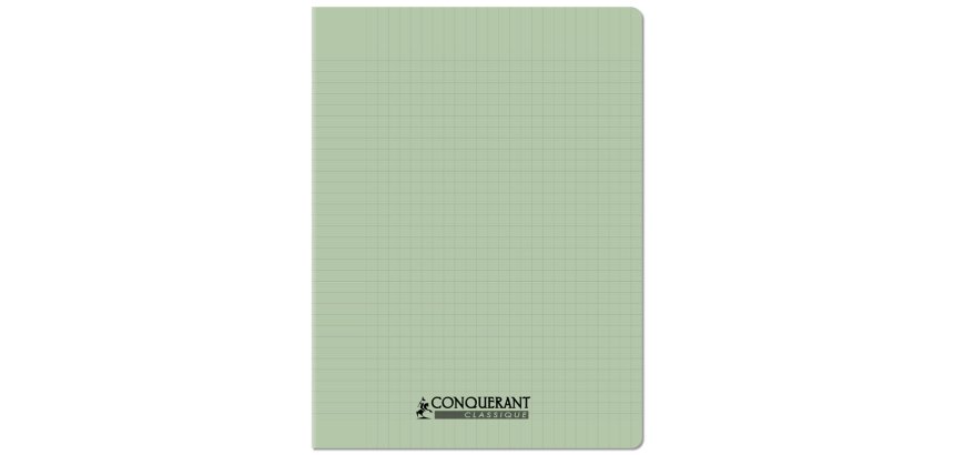Cahier conquerant poplypropylene indechirable   et lavable papier velin extra 24x32 cm 96 pages seyes
