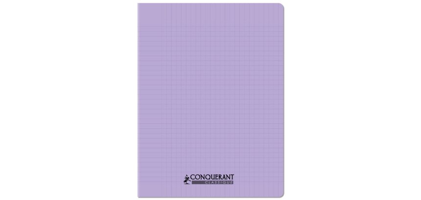 Cahier conquerant poplypropylene indechirable   et lavable papier velin extra 24x32 cm 96 pages seyes
