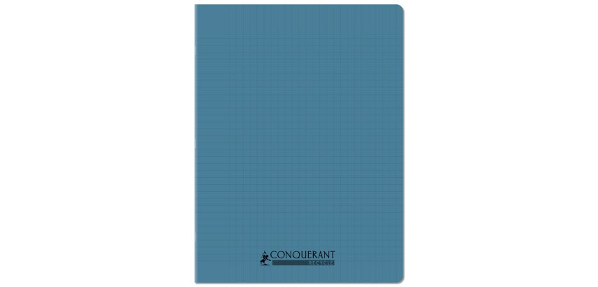 Cahier conquerant poplypropylene indechirable   et lavable recycle 24x32 cm   96 pages seyes piqure 90g