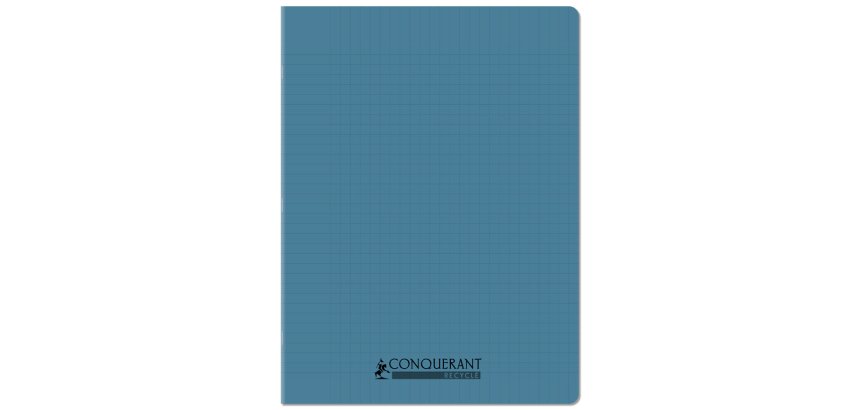 Cahier conquerant poplypropylene indechirable   et lavable recycle 24x32 cm   96 pages seyes piqure 90g