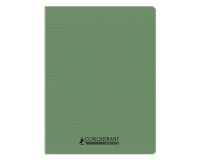 Cahier conquerant poplypropylene indechirable   et lavable recycle 24x32 cm   96 pages seyes piqure 90g