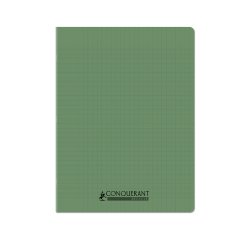 Cahier conquerant poplypropylene indechirable   et lavable recycle 24x32 cm   96 pages seyes piqure 90g