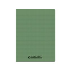 Cahier conquerant poplypropylene indechirable   et lavable recycle 24x32 cm   96 pages seyes piqure 90g