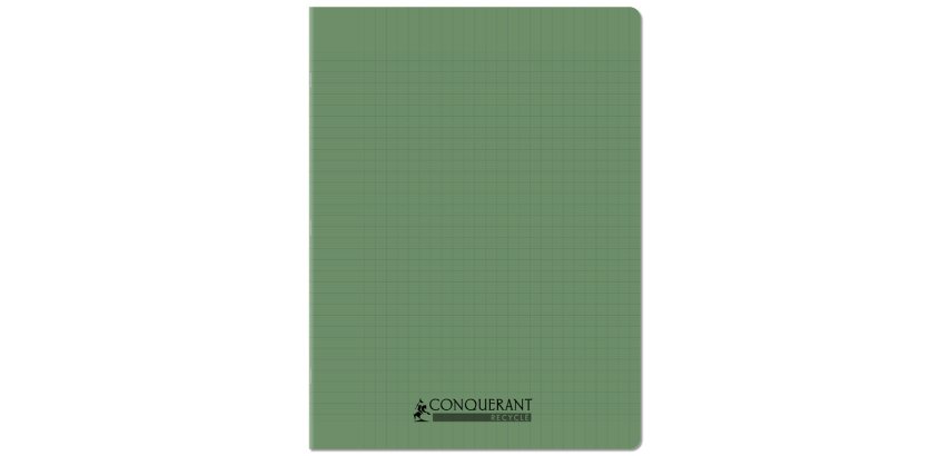 Cahier conquerant poplypropylene indechirable   et lavable recycle 24x32 cm   96 pages seyes piqure 90g