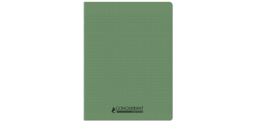 Cahier conquerant poplypropylene indechirable   et lavable recycle 24x32 cm   96 pages seyes piqure 90g