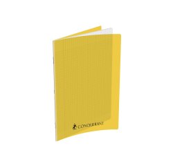 Cahier conquerant poplypropylene indechirable   et lavable papier velin extra 24x32 cm 192 pages seyes