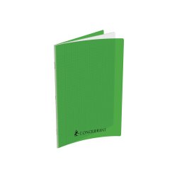 Cahier conquerant poplypropylene indechirable   et lavable papier velin extra 24x32 cm 192 pages seyes