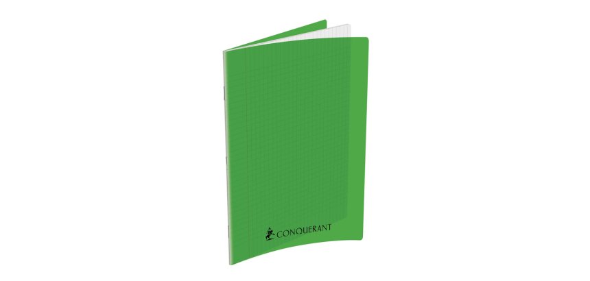 Cahier conquerant poplypropylene indechirable   et lavable papier velin extra 24x32 cm 192 pages seyes