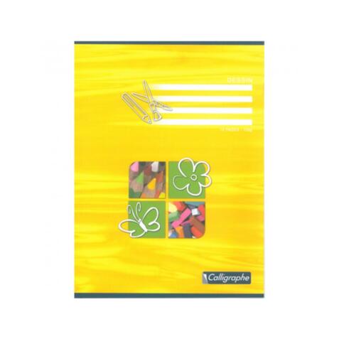 Cahier Dessin scolaire piqué 7000 24x32 cm 16 pages uni 120g - Assortis
