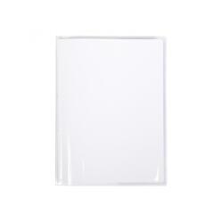 Protège-cahiers cristalux avec rabats marque-pages PVC 22/100ème 24x32 cm - Incolore