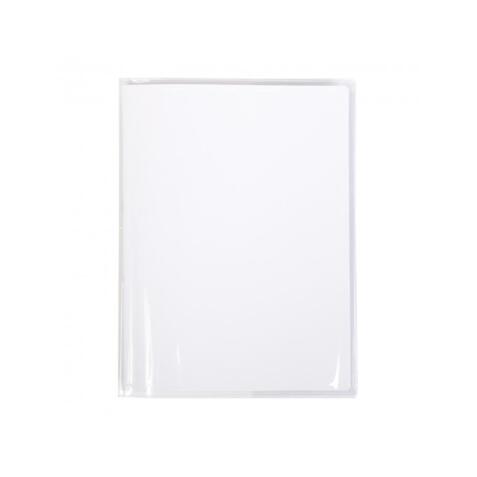 Protège-cahiers cristalux avec rabats marque-pages PVC 22/100ème 24x32 cm - Incolore