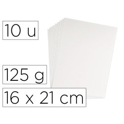Papier buvard coutal 125g 16x21cm coloris blanc pochette 10 unites