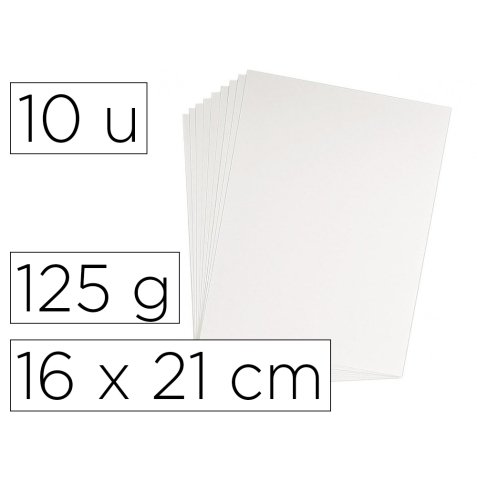 Papier buvard coutal 125g 16x21cm coloris blanc pochette 10 unites
