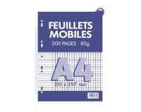 Feuillets mobiles conquerant 21x29,7 cm 200 pages seyes    80g