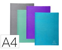 Protège-documents couverture carte semi rigide Teksto 40 vues - A4 - Couleurs assorties