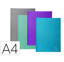 Protège-documents couverture carte semi rigide Teksto 40 vues - A4 - Couleurs assorties