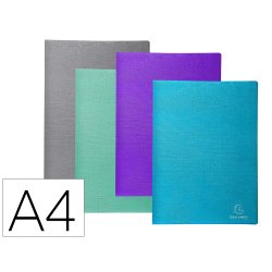 Protège-documents couverture carte semi rigide Teksto 40 vues - A4 - Couleurs assorties