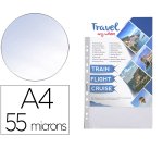 Bloc exacompta pochettes perforees detachables lisse   11 trous 55 microns 210x297   mm 50 unites