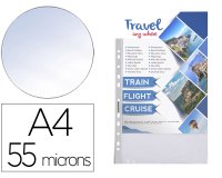 Bloc 50 pochettes perforées PP lisse Quick Doc - A4 - Cristal