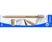 Crayons graphite pro natura hb lyra forme hexagonal bois  naturel etui de 12 unites