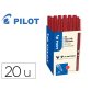 Pack roller pilot v7 pointe aiguille 0.7 mm avec          regulateur d encre 16 + 4     offerts coloris rouge
