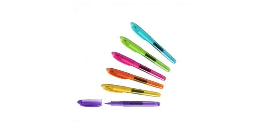Stylo roller wonday rechargeable coloris assortis + 1 cartouche d'encre bleue