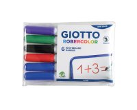 Pochette feutre robercolor pointe moyenne giotto pour    tableau blanc odeur neutre    ecriture 2mm 6 unites coloris