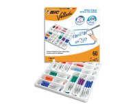 Marqueur bic velleda 1741 effacable pointe ogive encre  base alcool inodore 8 coloris assortis medium classpack 60