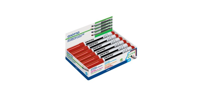 Marqueur robercolor biseau giotto odeur neutre ecriture  4 a 6mm biseaute coloris      rouge