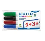 Pochette robercolor biseau giotto odeur neutre ecriture  4 a 6mm biseaute 4 unites     coloris assortis