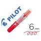 Marqueur pilot v-board master recycle effacable a sec et    rechargeable pointe biseautee large 6 mm coloris rouge