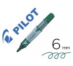 Marqueur pilot v-board master recycle effacable a sec et    rechargeable pointe biseautee large 6 mm coloris vert