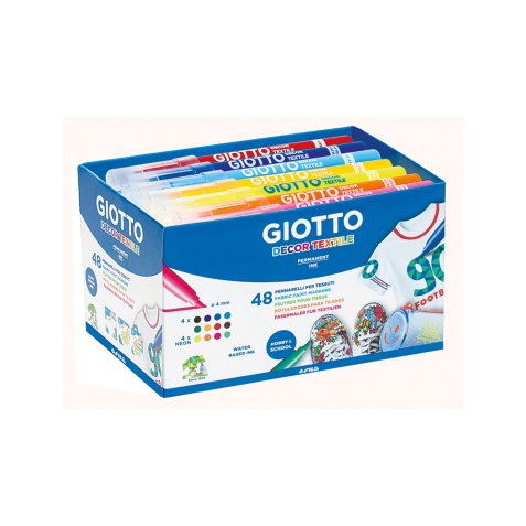 Classpack feutres decor textil giotto couleurs        permanentes et lavables       fixation au fer chaud 48