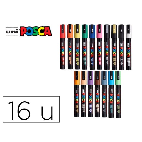 Marqueur à pigment PC-7M, étui de 16